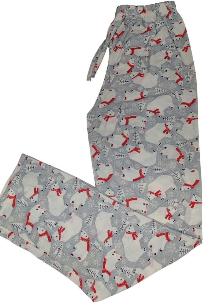 Pantaloni pijama dama Craciun,Culoare Gri,Engros